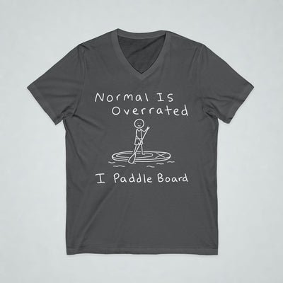 Normal Is Overrated Paddleboard Short Sleeve V-Neck Tee