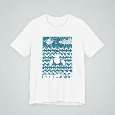 I Do It Outside Female Swim T Shirt