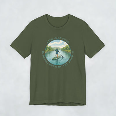 Life is better in bare feet and board shorts t shirt