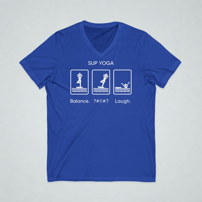 Balance Fall Laugh Short Sleeve V-Neck Tee