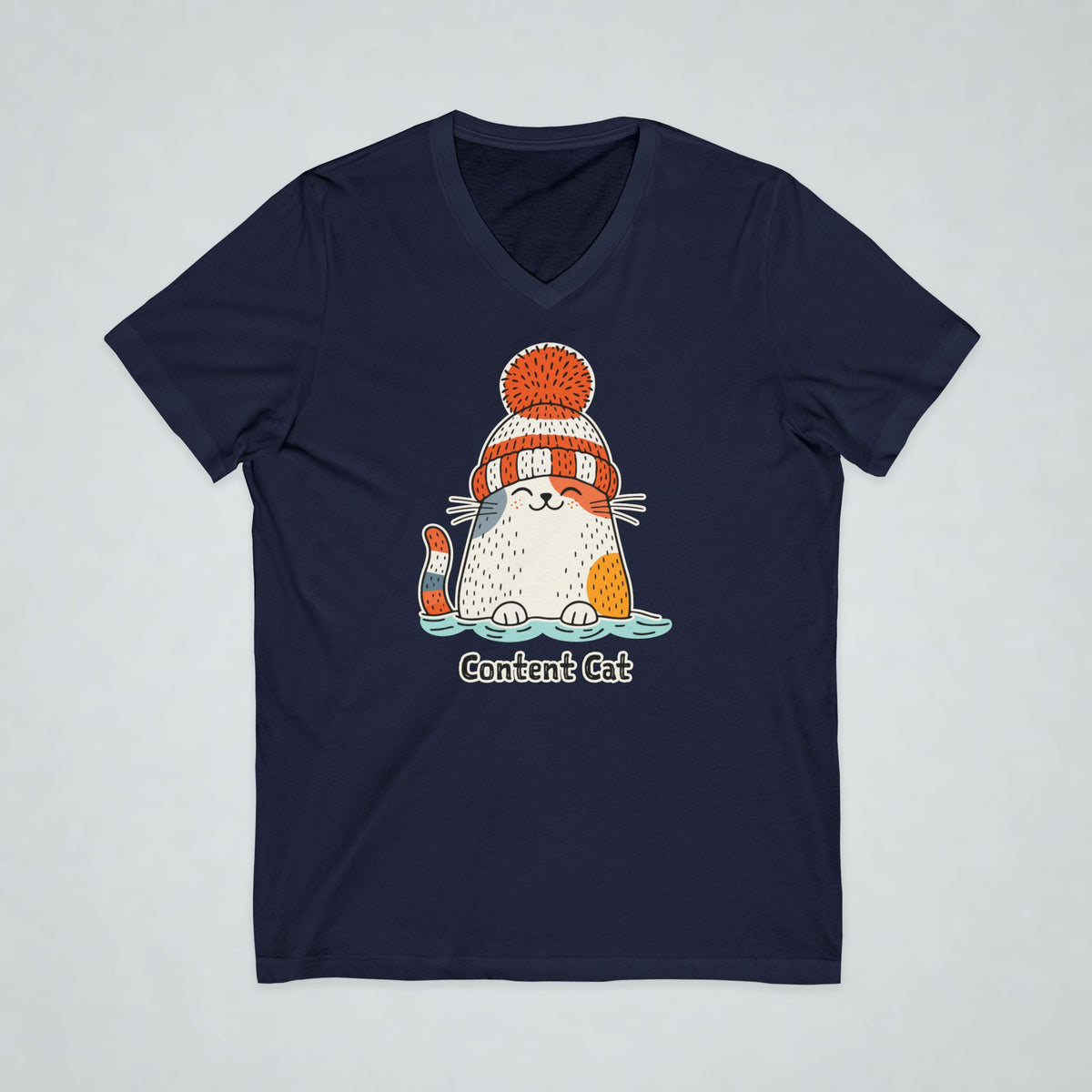Content Cat Wild Swim V-Neck Tee