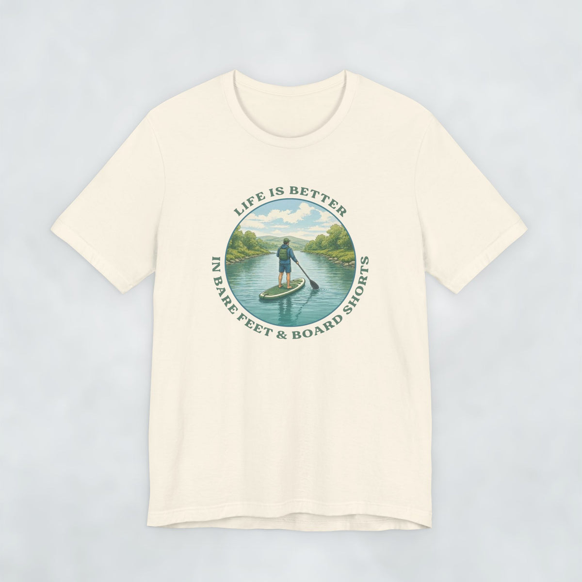 Life is better in bare feet and board shorts t shirt