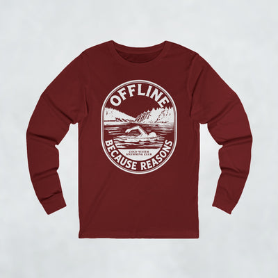 Offline Because Reasons Male Swimmer Long Sleeve T Shirt