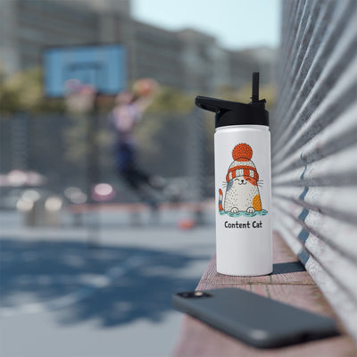 Content Cat Wild Swim Insulated Bottle