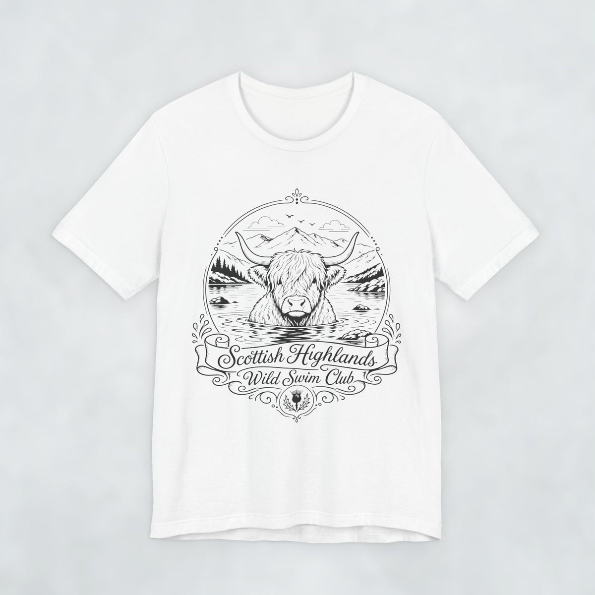 Scottish Highlands Wild Swim Club t shirt