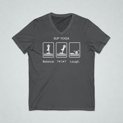 Balance Fall Laugh Short Sleeve V-Neck Tee