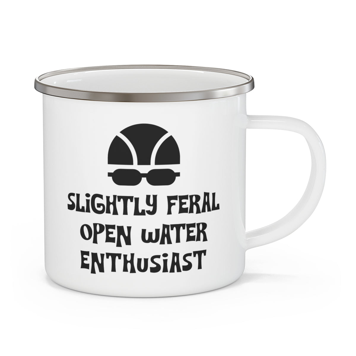 Slightly Feral Open Water Enthusiast  Enamel Mug