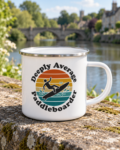 Deeply Average Paddleboarder  Enamel Mug