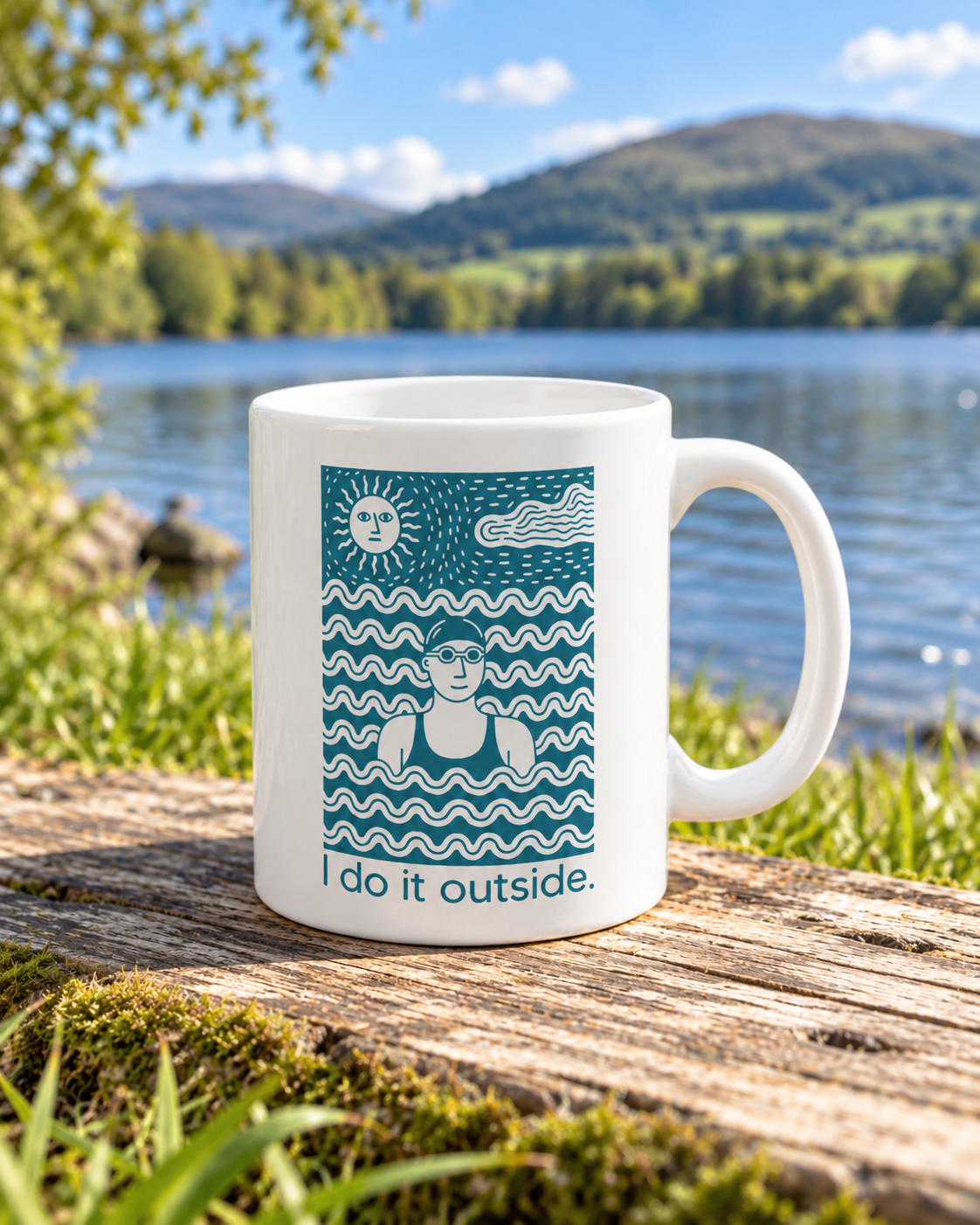 I Do It Outside woman Mug