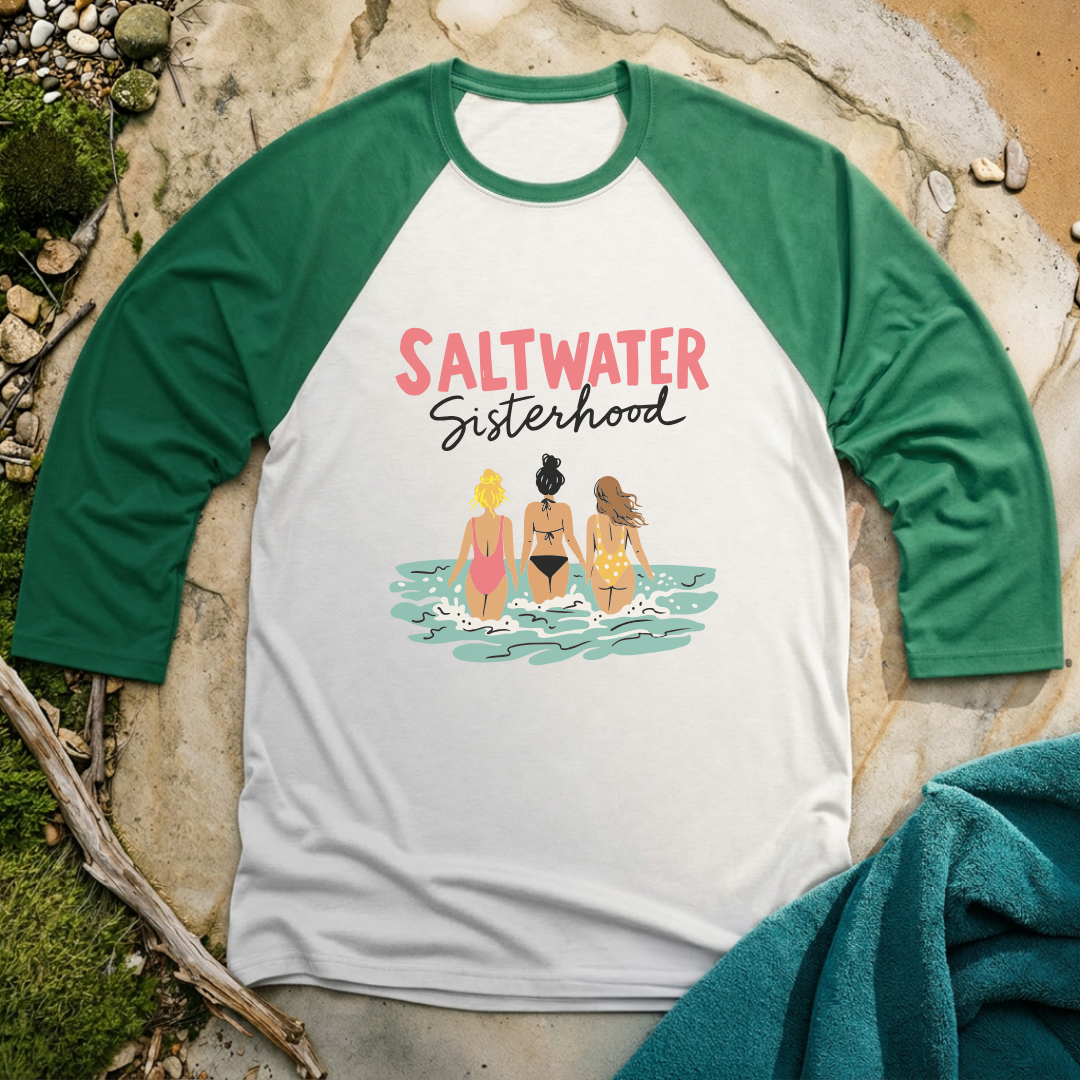 Saltwater Sisterhood 34 Sleeve Baseball Tee