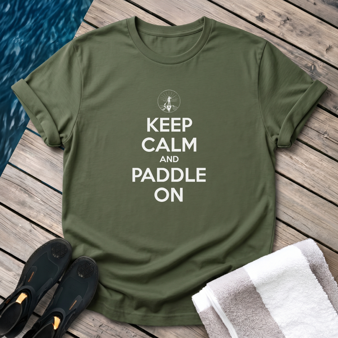 Keep Calm and Paddle On - Female Paddleboarder