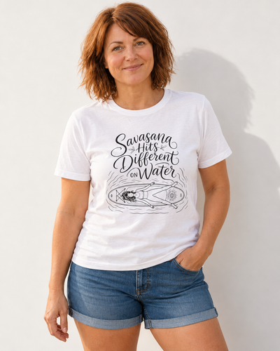 Savasana Hits Different T Shirt