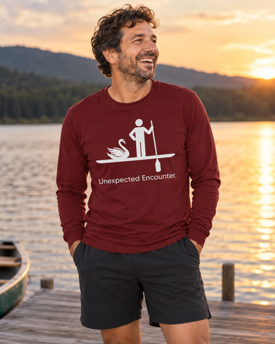 Unexpected Swan Encounter Long Sleeve T Shirt
